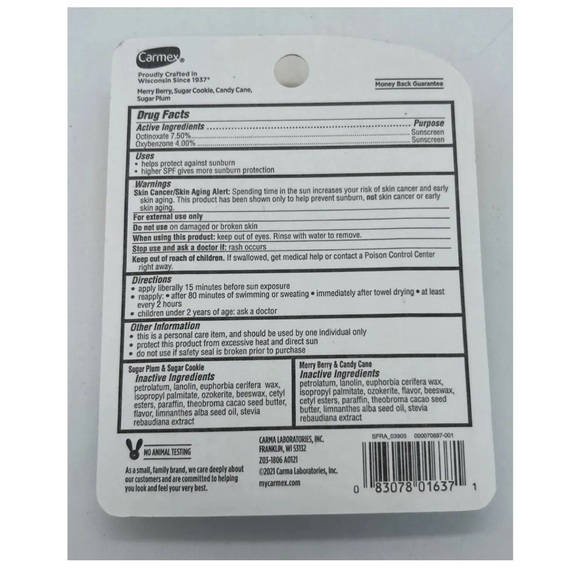 NIP Carmex Daily Care Moisturizing Lip Balm, 4 piece set, Limited Edition - Picture 3 of 3